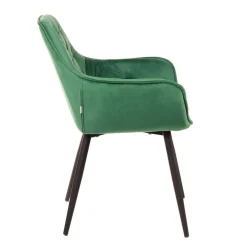 New Krzeslo Flossi Welurowe Zielone 57X63X84 Cm Krzesła