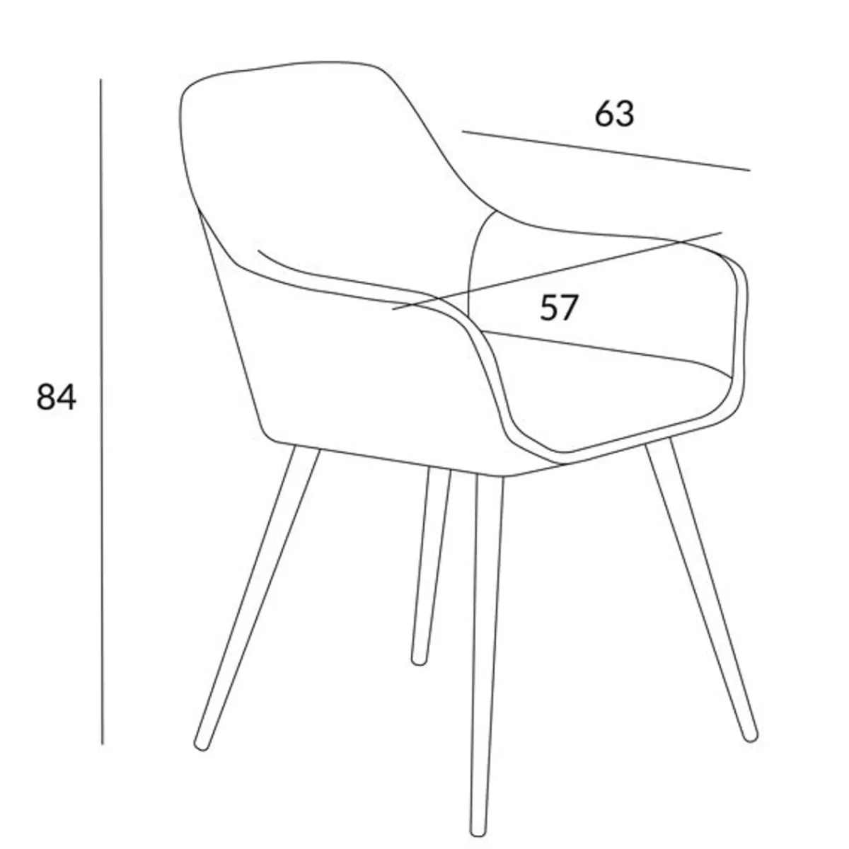 New Krzeslo Flossi Welurowe Zielone 57X63X84 Cm Krzesła