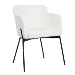 Flash Sale Krzeslo Fluffy Ecru W Tkaninie Teddy 57X60X78 Cm Krzesła