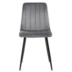 Store Krzeslo Golick Welurowe Ciemnoszare 44X57X88 Cm Krzesła