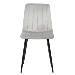 Cheap Krzeslo Golick Welurowe Jasnoszare 44X57X88 Cm Krzesła