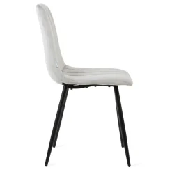Cheap Krzeslo Golick Welurowe Jasnoszare 44X57X88 Cm Krzesła