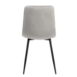 Cheap Krzeslo Gunhild Welurowe Jasnoszare 44X57X88 Cm Krzesła
