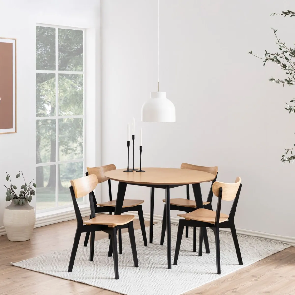 Best Sale Krzeslo Haveri! Drewniane Czarne-Naturalne 55X45X79,5 Cm Krzesła