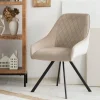 Online Krzeslo Laurent Obrotowe Welurowe Czarne 54X55X85 Cm, Sh: 50Cm Krzesła Obrotowe
