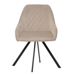 Online Krzeslo Laurent Obrotowe Welurowe Czarne 54X55X85 Cm, Sh: 50Cm Krzesła Obrotowe