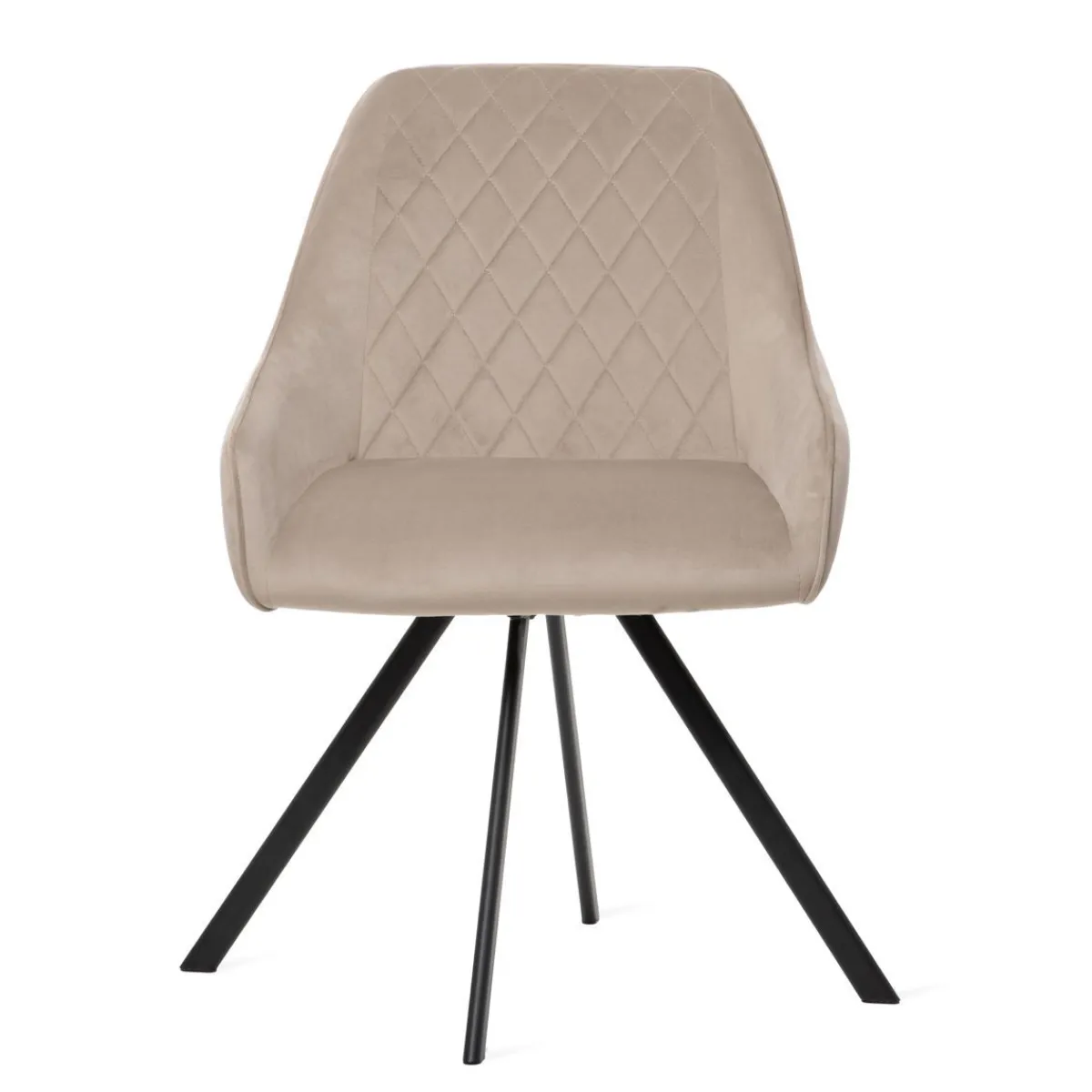 Online Krzeslo Laurent Obrotowe Welurowe Czarne 54X55X85 Cm, Sh: 50Cm Krzesła Obrotowe