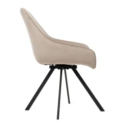 Online Krzeslo Laurent Obrotowe Welurowe Czarne 54X55X85 Cm, Sh: 50Cm Krzesła Obrotowe