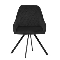 Sale Krzeslo Laurent Obrotowe Welurowe Szare 54X55X85 Cm, Sh: 50Cm Krzesła Obrotowe
