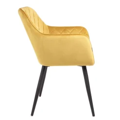 Cheap Krzeslo Shelton Welurowe Musztardowe 56X60X84Cm Krzesła