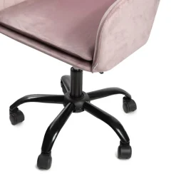 Outlet Krzeslo Teill Welurowe Obrotowe Rozowe 55,5X54,5X80-90Cm Krzesła Obrotowe