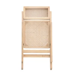 Shop Krzeslo Verdura Drewniane Z Naturalnym Rattanem 46X52X80 Cm Krzesła Ogródowe