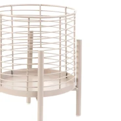 Shop Kwietnik Floero Metalowy Bezowy 18X25 Cm Kwietniki Na Balkon