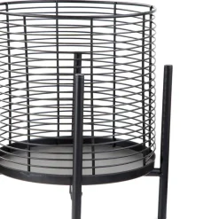 Hot Kwietnik Floero Metalowy Czarny 22X30 Cm Kwietniki Na Balkon