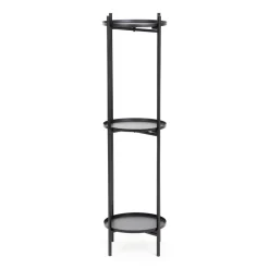 Cheap Kwietnik Roh Trzypoziomowy Czarny 25X94 Cm Kwietniki Na Balkon