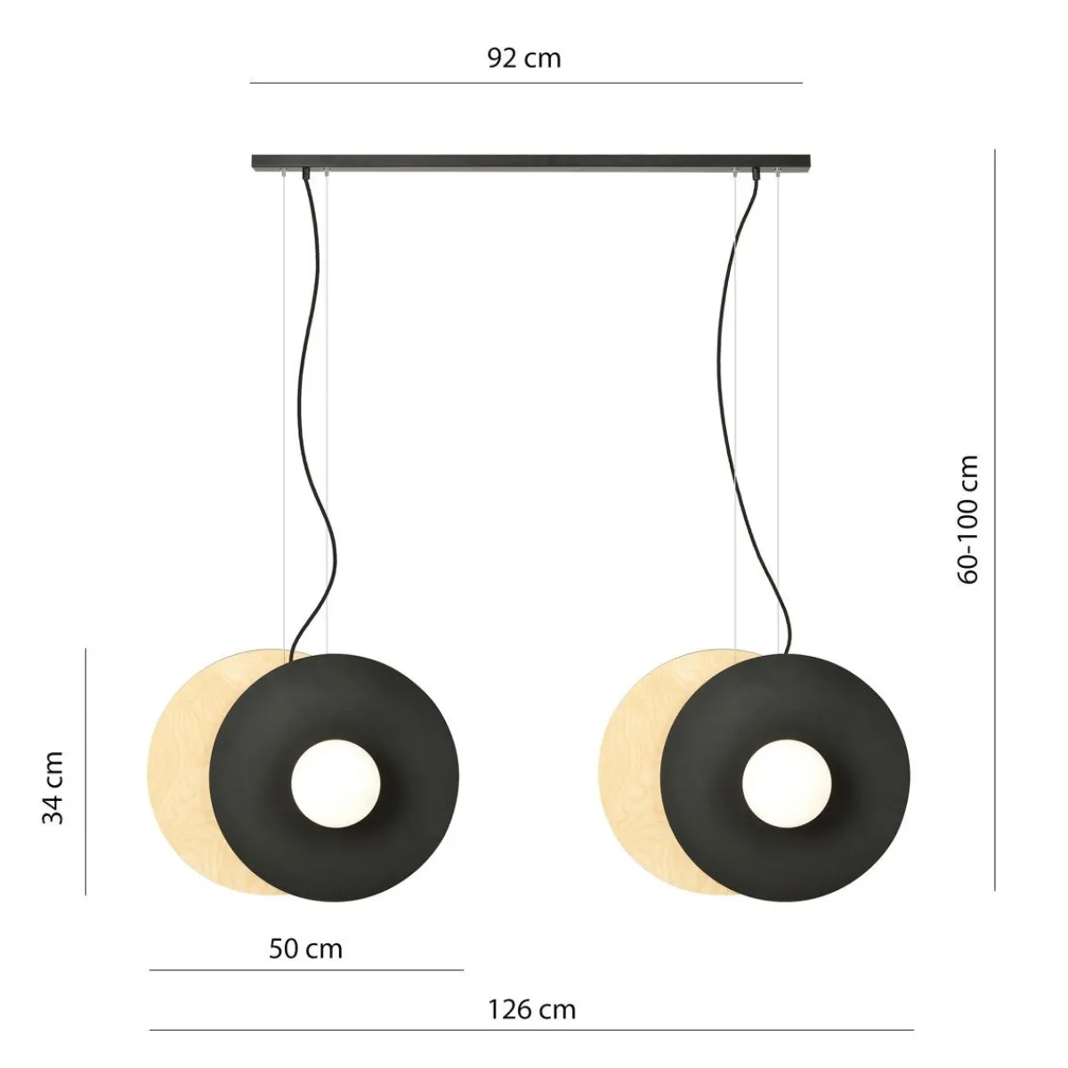 Cheap Lampa Sufitowa Soho 4-Punktowa Opal 126X60(100) Cm Lampy Wiszące