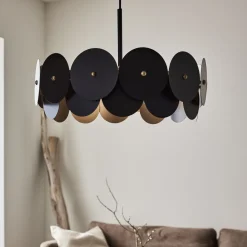 New Lampa Sufitowa Vegas Czarna 53X53X160Cm Lampy Wiszące Pojedyncze