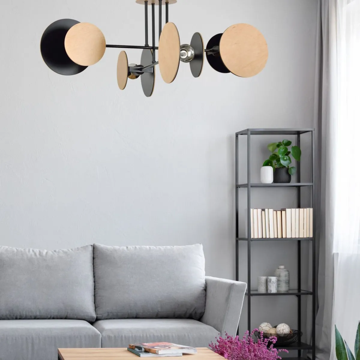 Hot Lampa Sufitowa Zita 4-Punktowa Naturalny 86X31 Cm Lampy Wiszące 4-Punktowe
