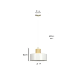 Best Lampa Torin Sufitowa 1-Punktowa Fi 25 Cm Lampy Wiszące