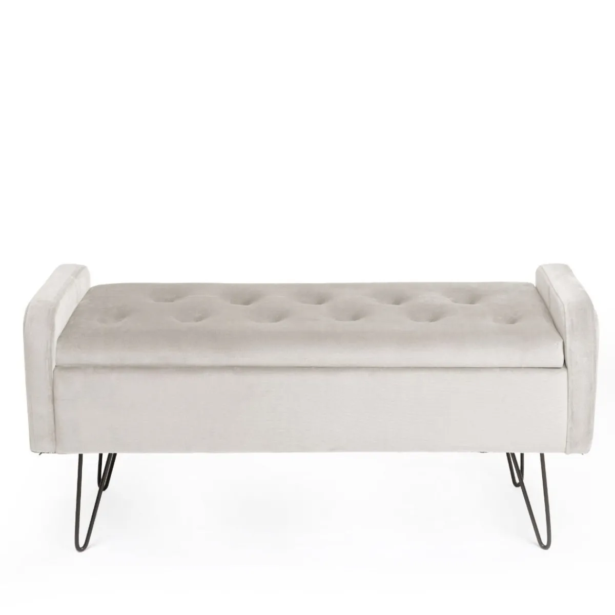 Outlet Lawka Venlo Welurowa Bezowa 100X39X45Cm Siedziska Do Przedpokoju