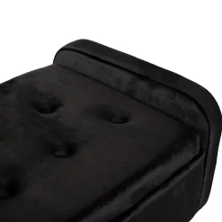 Online Lawka Venlo Welurowa Czarna 100X39X45Cm Siedziska Do Przedpokoju
