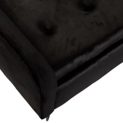 Online Lawka Venlo Welurowa Czarna 100X39X45Cm Siedziska Do Przedpokoju