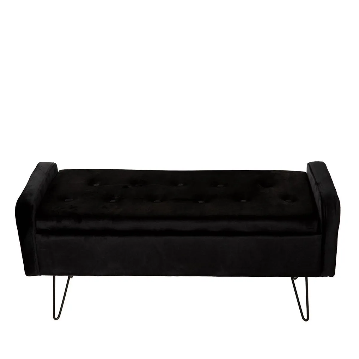Online Lawka Venlo Welurowa Czarna 100X39X45Cm Siedziska Do Przedpokoju