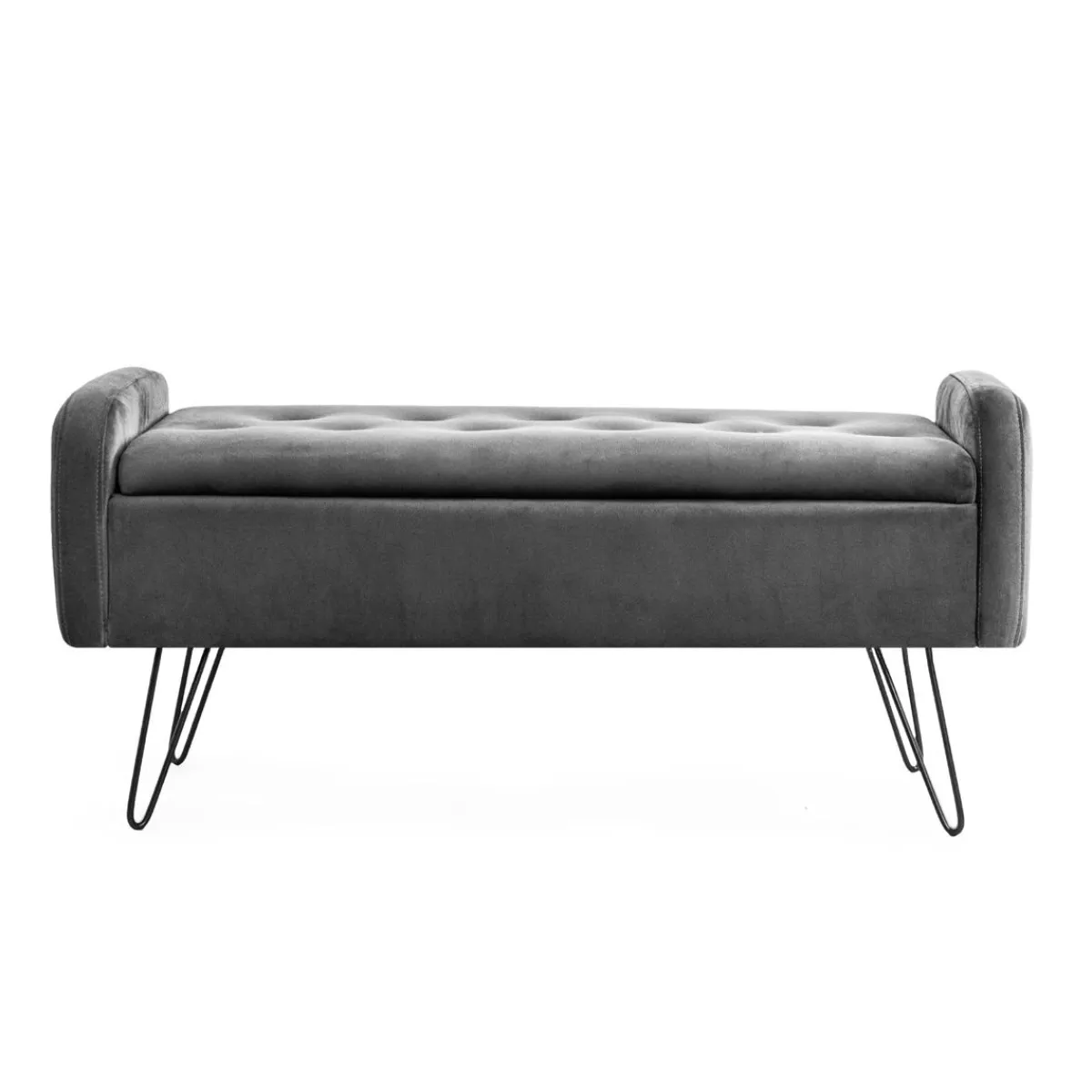 Flash Sale Lawka Venlo Welurowa Szara 100X39X45Cm Siedziska Do Przedpokoju