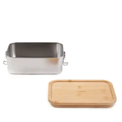 Discount Lunchbox Nukka Prostokatny Z Bambusowa Pokrywka 1,6 L Naczynia Ogródowe I Piknikowe