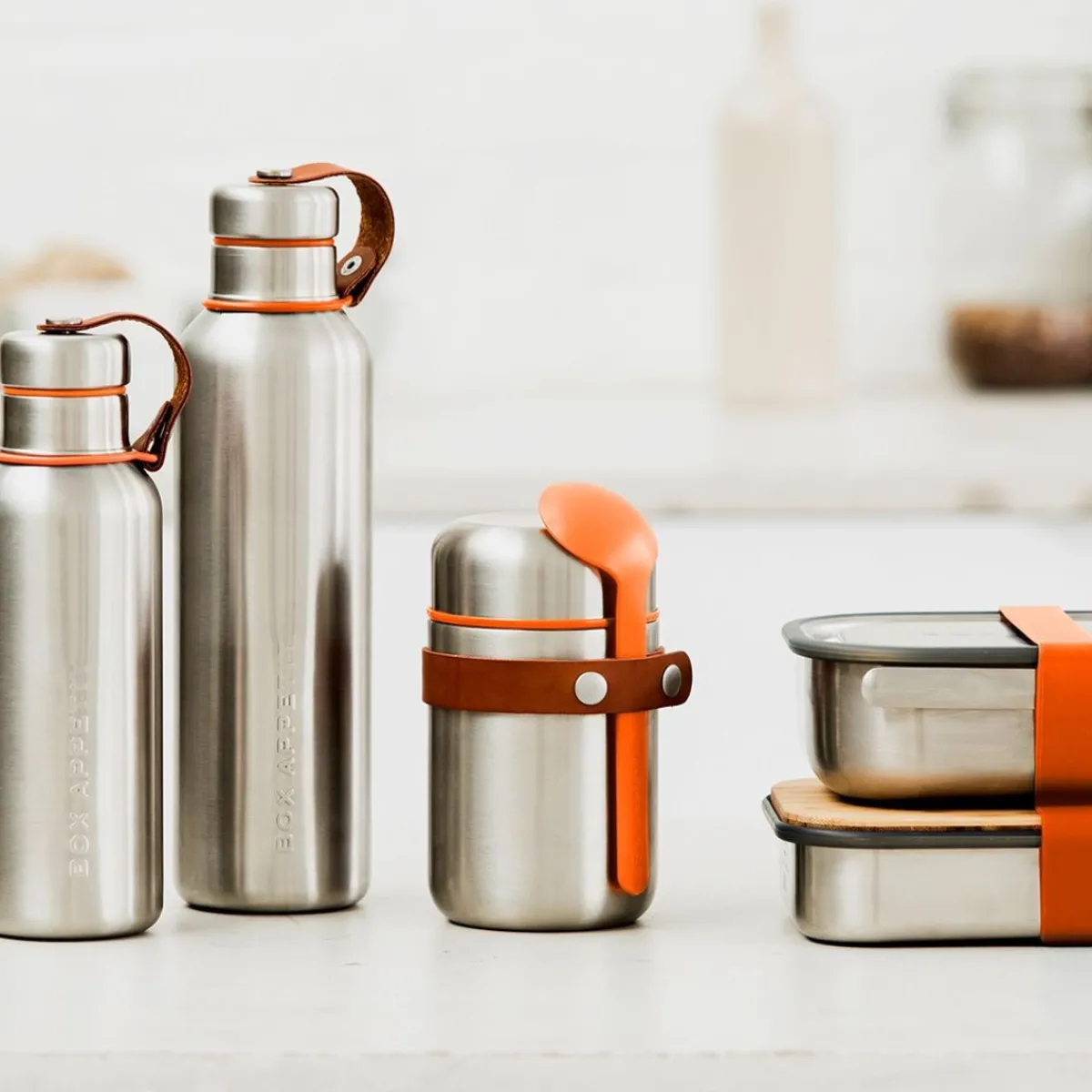Fashion Lunchbox Orange Stalowy Na Kanapke L 19X13,5X7,5 Cm Naczynia Ogródowe I Piknikowe
