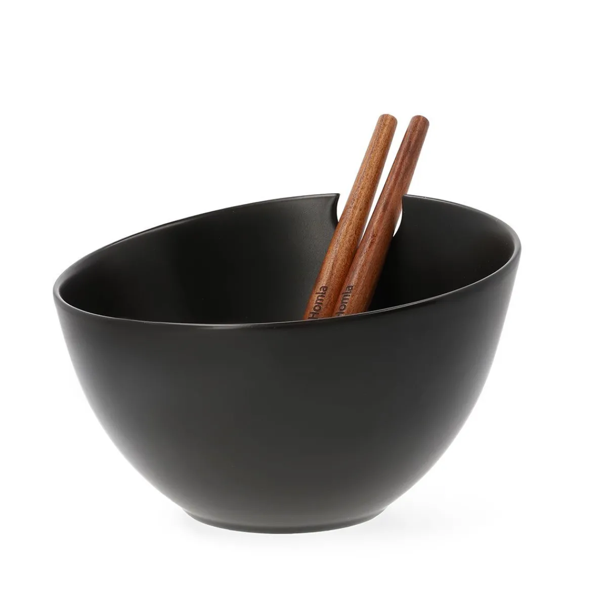 Hot Misa Mooka Do Salat Ceramiczna Z Przyborami Czarna 24 Cm Naczynia Ogródowe I Piknikowe