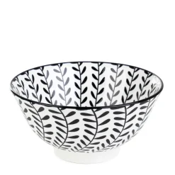 Store Miska Navia Czarna W Listki 16 Cm Naczynia Ogródowe I Piknikowe