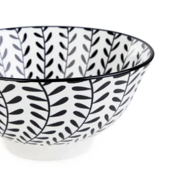 Store Miska Navia Czarna W Listki 16 Cm Naczynia Ogródowe I Piknikowe