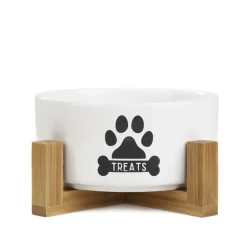 Outlet Miska Treats Dla Psa M Z Bambusowa Podstawa 16X10 Cm Akcesoria Dla Zwierząt