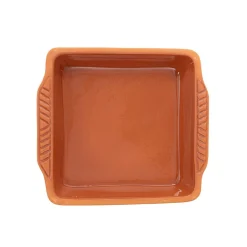 Flash Sale Naczyńie Do Zapiekania Tuzla Z Terakoty Brazowe 25X23 Naczynia Do Zapiekania