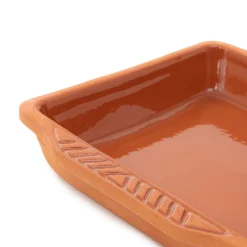 Flash Sale Naczyńie Do Zapiekania Tuzla Z Terakoty Brazowe 25X23 Naczynia Do Zapiekania