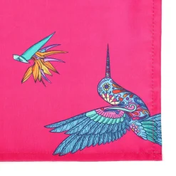 Flash Sale Obrus Frida Kahlo Z Wzorem Kolibra Fuksjowy 90X90 Cm Obrusy