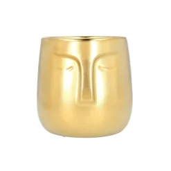 Best Sale Oslonka Face Zlota 15X14 Cm Doniczki Ogródowe