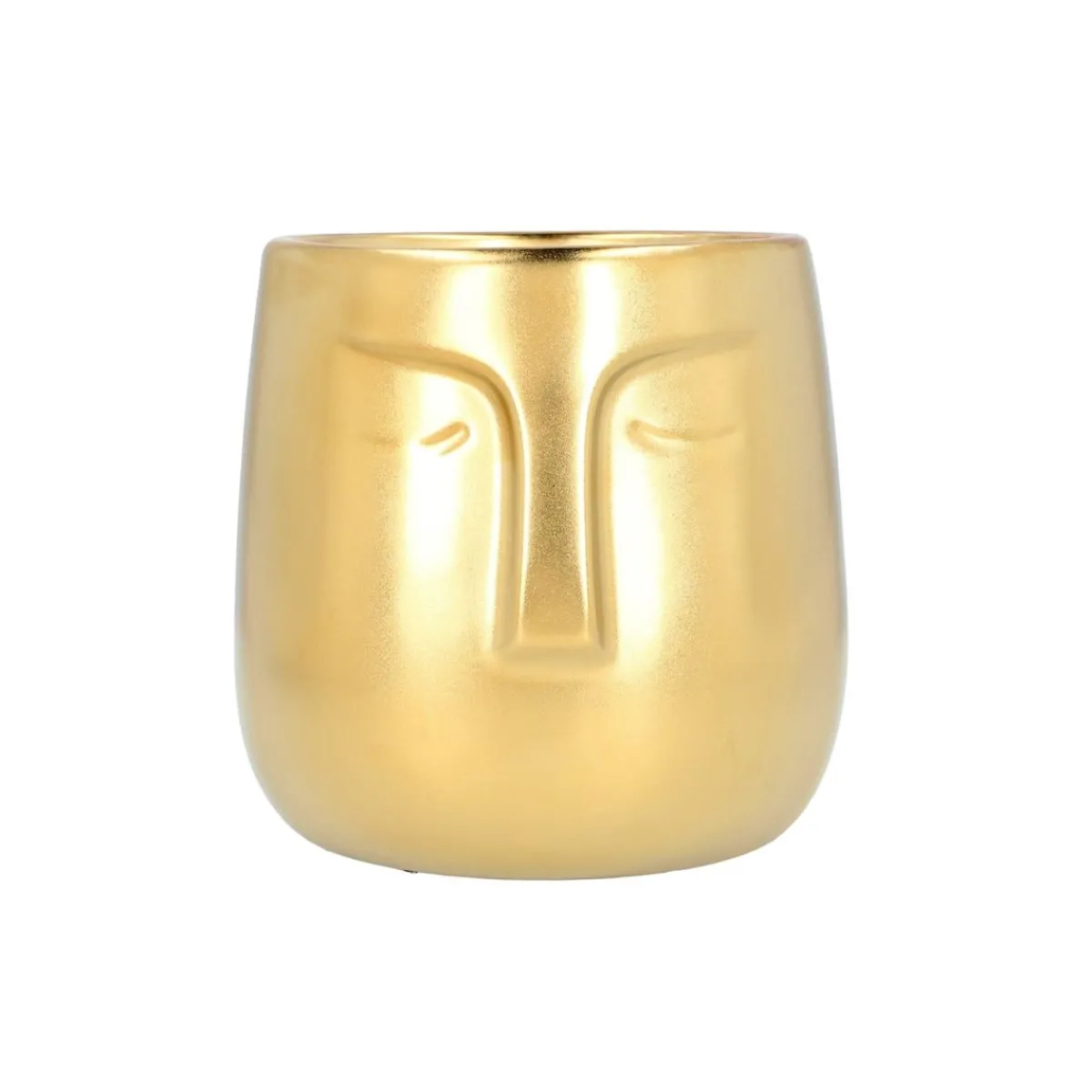 Best Sale Oslonka Face Zlota 15X14 Cm Doniczki Ogródowe