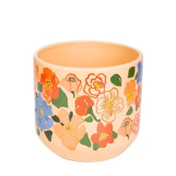 Sale Oslonka Na Doniczke Floral Aura W Kolorowe Kwiaty 13,5X13,5X12,5 Cm Wazony I Donice