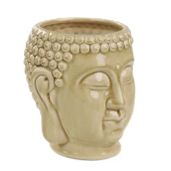 Discount Oslonka Na Doniczke Makadi Budda Bezowa 16X16X17 Cm Wazony I Donice