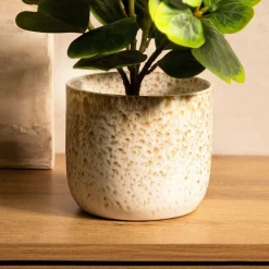 Hot Oslonka Na Doniczke Oasis Z Bezowym Wzorem 13X13X11,5 Cm Wazony I Donice