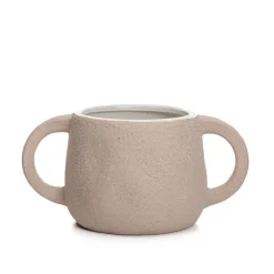 Shop Oslonka Na Doniczke Sabbia Z Duzymi Uchwytami Bezowa 25,5X16X13 Cm Wazony I Donice