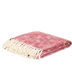 Fashion Pled Nori Bawelniany Z Fuksjowym Wzorem 130X170 Cm Poduszki Na Krzeslo