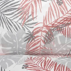 Flash Sale Pościel Botanical Z Mikrofibry W Rozowo-Szare Liscie 200X220 Cm Pościel 200X220 Cm