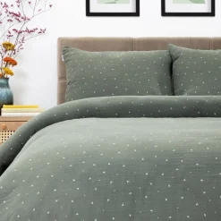 Store Pościel Cordelia Muslinowa W Listki 160X200 + 2*50X60 Cm Pościel Bawelniana