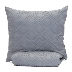 Cheap Pościel Faimes Z Mikrofibry Szara Z Przeszyciami 200X220 Cm Pościel Z Mikrofibry
