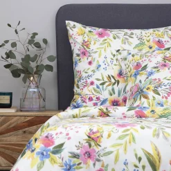 Clearance Pościel Floral Z Mikrofibry W Kolorowe Kwiatki 200X220 Cm Pościel Z Mikrofibry