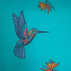 Clearance Pościel Frida Kahlo Z Mikrofibry Turkusowa W Kolibry 200X220 Cm Pościel Z Mikrofibry