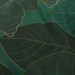 Outlet Pościel Gallo Z Mikrofibry Zielona W Liscie 160X200 Cm Pościel Z Mikrofibry
